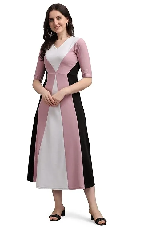 Indo Western Women's Corduroy Empire Waist Maxi Cocktail Dress
