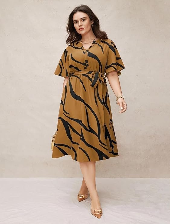 Collection of stylish women's western wear featuring trendy dresses, tops, and jeans in various sizes.