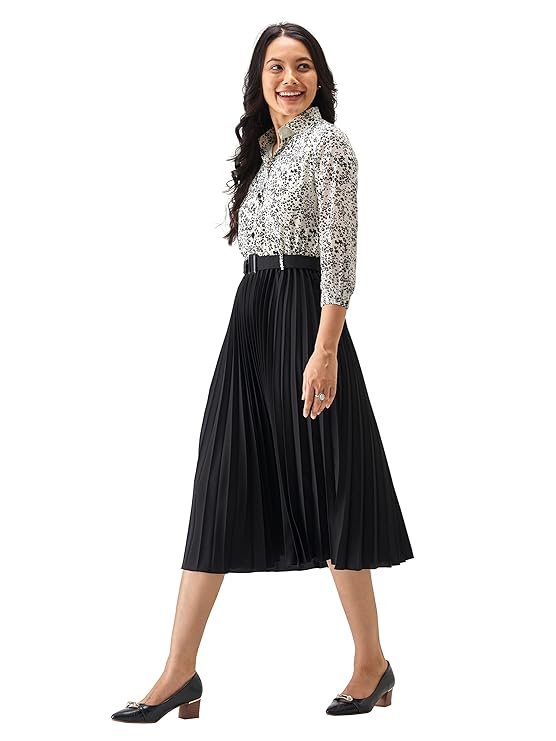 Collection of stylish women's western wear featuring trendy dresses, tops, and jeans in various sizes.