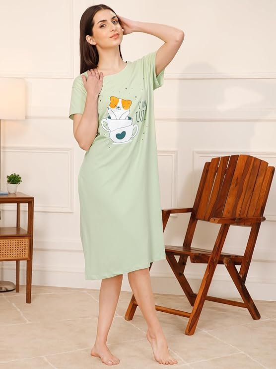 Luxurious silk nightgown for women - elegant and comfortable bedtime attire.