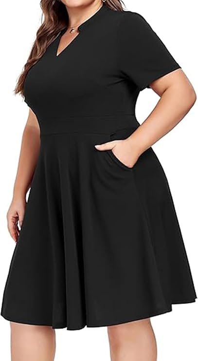 Lightweight Plain maxi dress for women in tropical print, perfect for beach vacations and summer brunches. Women Plus Size Fit & Flare Maxi Dresses