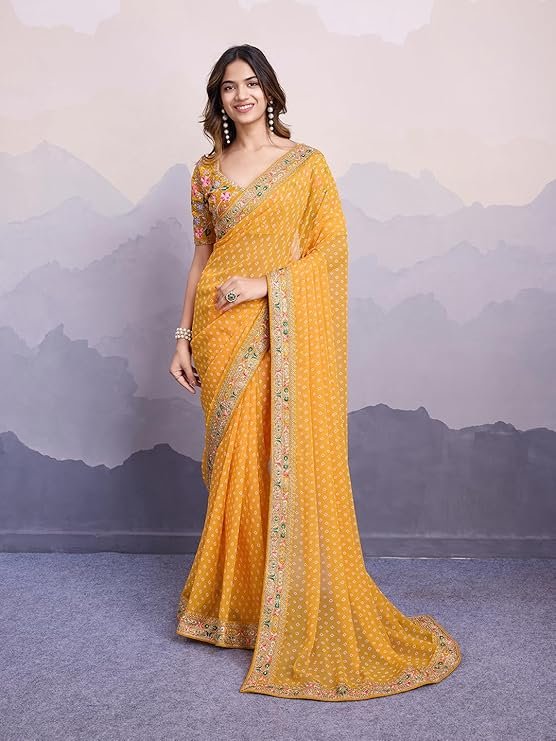 Women's Paithani Soft Lichi Silk Kanjivaram Mustard Saree in vibrant Pink with intricate floral border and matching blouse piece – Perfect for festive celebrations.