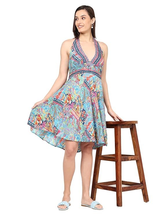 Lightweight Plain maxi dress for women in tropical print, perfect for beach vacations aBeach Wear Dress for Women| Western Dresses | Summer Dresses | Bohemian Vibesnd summer brunches