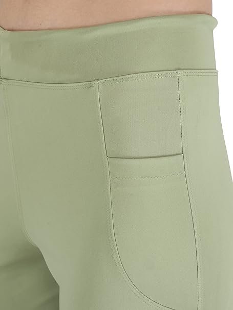 Soft 4-way stretch girls track pants for daily active wear in pista and dark grey