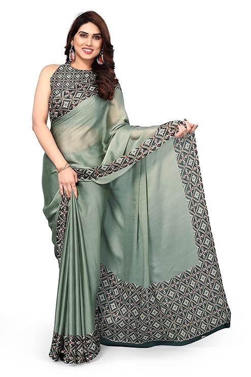 Elegant plain chiffon saree for women, ideal for office wear and festive occasions