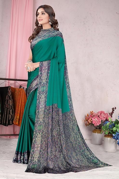 Elegant plain chiffon saree for women, ideal for office wear and festive occasions