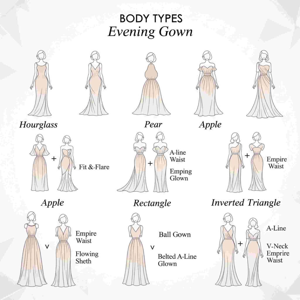 evening gown for body type