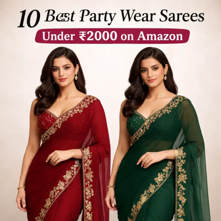 10 Best Party Wear Sarees Under ₹2000 on Amazon for stylish women
