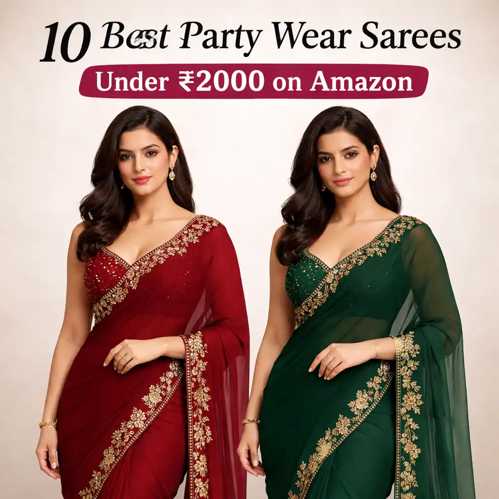 10 Best Party Wear Sarees Under ₹2000 on Amazon for stylish women