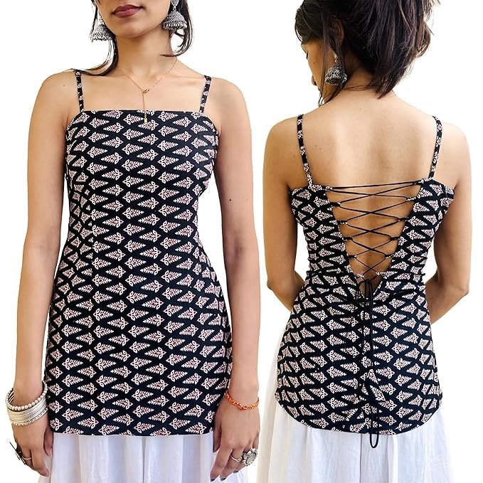 Cotton Square Neck Short Kurti